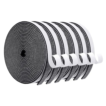 MAGZO Weather Stripping Door Seal, 1/2 in W X 1/8 in T X 99 Ft Total Adhesive Foam Insulation Tape for Windows 16.5 ft X 6 Rolls, Black - size: 1/2in * 1/8in * 99FT