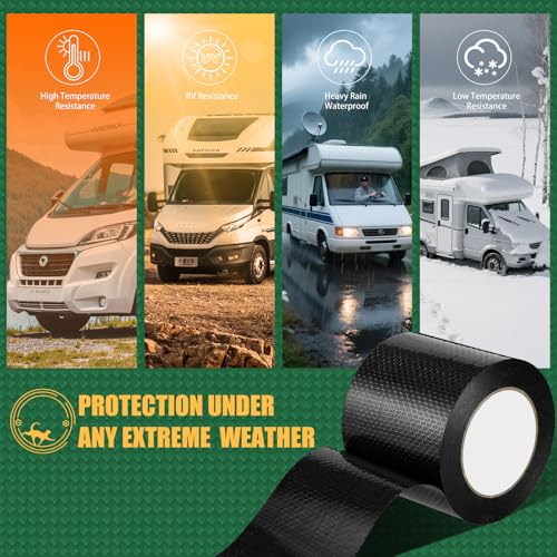 RV Underbelly Material Repair Tape, Flex Belly Seal Tape with Permanent Strong Adhesive for RV, Mobile Home, Camper Travel Trailer, RV Awning Tear Repair Kit, Waterproof, 6 INCH x 20 Feet - size: 6 INCH x 20 Feet