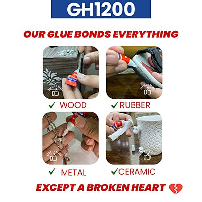 12 Grams Super Glue All Purpose with Anti Clog Cap. Ca Glue - Adhesive SuperGlue. Cyanoacrylate Glue for Hard Plastics, DIY Craft, Metal (12 g) - style: 12 g