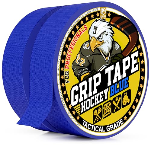EAGLES Hockey Tape Multipurpose Cloth Tape Roll for Lacrosse Baseball & Softball Bats, Rackets, Pullup Bars, Gardening Tools, Easy Tear Over Grip - Multi Sport Handle Tape - Sports Gift (Blue) - color: Blue