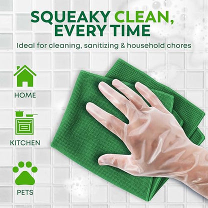 Keppi 600 Pack Disposable Food Prep Gloves – Clear Polyethylene, Latex- BPA & Powder-Free – Bulk Kitchen Gloves for Cooking, Catering, BBQ, Baking, Restaurant Food Handling - color: Poly Gloves, size: Medium