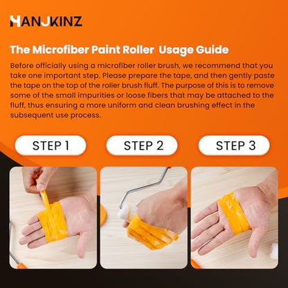 2 inch Paint Roller Kit, 20 Pack Small Paint Roller Set with 3/8" Nap Microfiber Covers, Touch Up Mini Paint Rollers for Wall, Door, Cabinet, Craft - size: 20 pcs 2" Microfiber Roller Cover