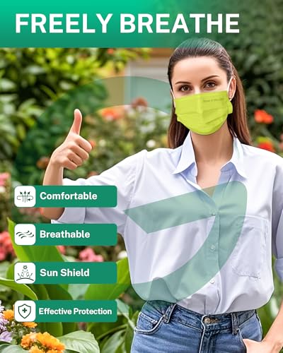 Disposable Face Masks Made in USA, 4 Ply for Families, Students, Breathable All-Day Wear & Safety, FSA HSA Eligible, ASTM Level 3 Medical Grade, 50 Pack, Green - color: Green, size: 50 Pack, style: Resealable Bag