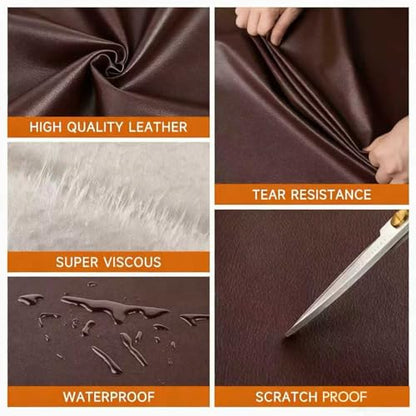 Leather Repair Patch 24x54 Inch, Self Adhesive Leather Repair Tape, Large Vinyl Repair Kit for Sofa Couch Furniture Car Seats, Strong Adhesion Scratch Resistant Easy Cut (Dark Brown) - color: Dark Brown