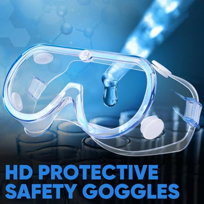 TICONN Anti-Fog Safety Goggles, HD Clear Eye Protection, ANSI Z87.1 Lab Goggles for Chemistry, Industrial - style: 4