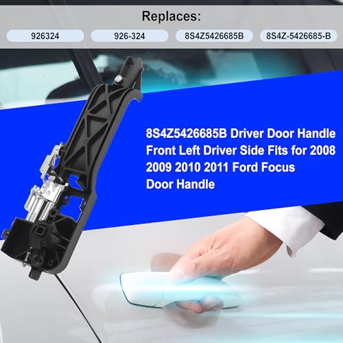 8s4z5426685b Driver Door Handle Front Left Driver Side Bracket Base Reinforcement Fits for 2008 2009 2010 2011 Fo-rd Fo-cus Door Handle Replaces 8s4z-5426685-b 926324 926-324