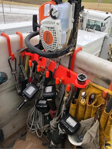 The Big Rack Bucket Truck Tool Organizer and Lineman Tool Board (Bucket Hooks Included)