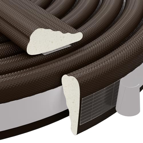 118" Wedge-Shape Weather Stripping Door Seal, Soundproofing Noise Blocker, Winter Insulation for Window and Door, Self Adhesive Foam Anti-Collision Strip, Door Gap Filler Light Blocker, Brown - color: Brown, size: 118"