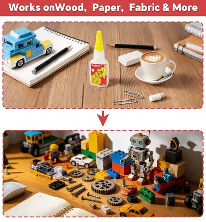 Super Glue for Plastic Fast-Drying Plastic Model Glue Strong Adhesive 3D Print, Car, PVC, Acrylic, Craft, Wood, DIY Craft 1.06 oz - size: 1.06 Oz