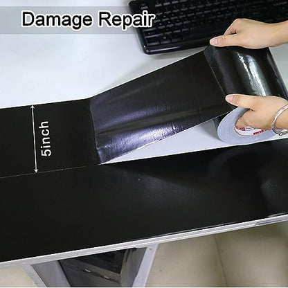 Wide Duct Tape, Industrial Grade 30Yards (90 ft) Wide Tape 5'' Duct, 9 Mil Heavy-Duty, Waterproof, Strong, Flexible, No Residue, for Crafts & Home Improvement (Black, 5'' x 90ft) - color: Black, size: 5'' x 90ft