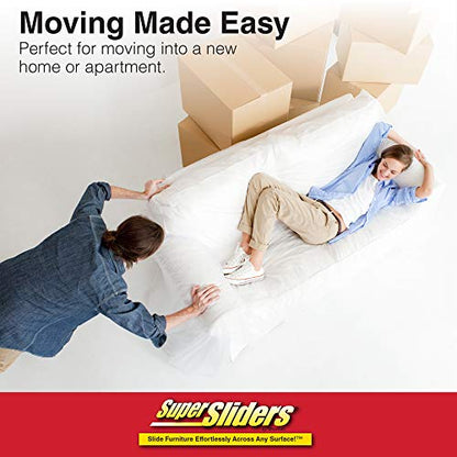 Super Sliders 7" Round Reusable Furniture Sliders- Large Multi Surface Pack to Easily Move Items Across Hardwood or Carpet 8 Pack Beige