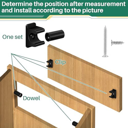 Juexica False Cabinet Front Clip False Drawer Front Clips Sink Tip Out Snap with Screws Screwdrivers for Hardware Replacements - color: Black