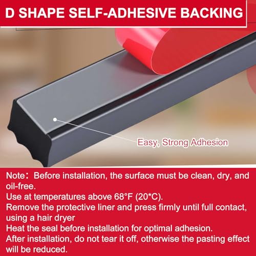 Treela 26 ft Ribbed Foam Rubber Seal with Tape, 0.625x0.375 Inches, Self Adhesive Epdm Foam Rubber Weather Strip, Suitable for Ships, Cars, Rvs, Ships, Garage Doors/Windows, Black - size: 26ft, style: 0.625x0.375in