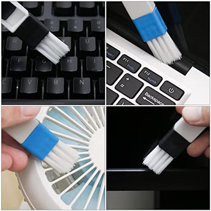 Window Track & Gap Cleaning Brush Set, 5 Pack Crevice and Groove Cleaner with 2 in 1 Brush and Mini Dustpan for Door Gaps, Blinds, Sliding Tracks and Kitchen Corners