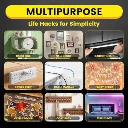 3 Rolls 1.18inch(3cm) Wide Double Sided Heavy Duty Adhesive Tape, Removable Clear Nano Tape Extra Strong Mounting Tape for Picture, Poster, Carpet, Rug, Wall - style: 1.18" 3 Rolls
