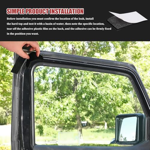 Hard Top Removable Seal Kit, Foam Blocker Compatible with 2007-2017 Jeep Wrangler JK and Wrangler JK Unlimited, Car Interior Accessories Replaces 68026937AB (Black/17pcs)