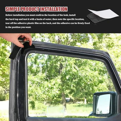 Hard Top Removable Seal Kit, Foam Blocker Compatible with 2007-2017 Jeep Wrangler JK and Wrangler JK Unlimited, Car Interior Accessories Replaces 68026937AB (Black/17pcs)