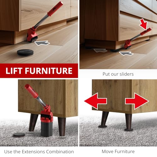 X-Protector Furniture Lifter Tool - Premium Furniture Jack Lifter Tool to Lift Furniture Easily - Appliance Lifter with 8.5" Adjustable Height - Ideal Jack to Lift Furniture Easily with Minimal Effort - size: Furniture Lifting Tool (8.5 inch)
