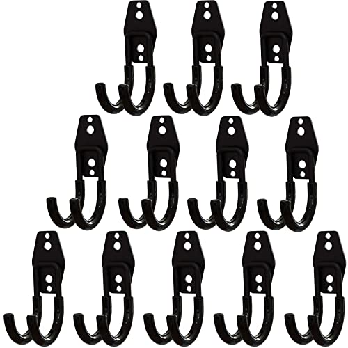 Garage Storage Utility Hooks 12 Pack, Small J Shaped Steel Heavy Duty Hanger, Anti-Slip Coating Wall Mounted Storage System, Power and Garden Tool Organizer, Ladders, Ropes, Hose, Bulk Items - style: 12 Pack J Hook