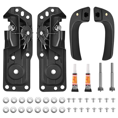 Yinlowa Interior Door Handle Kit Front Rear Left Right Side for 2007-2013 Chevy Silverado Tahoe Suburban Avalanche, GMC Sierra Yukon, Cadillac Escalade, Replace 20833606 20833602 80374 15936892 - size: Left Driver Side + Right Passenger Side