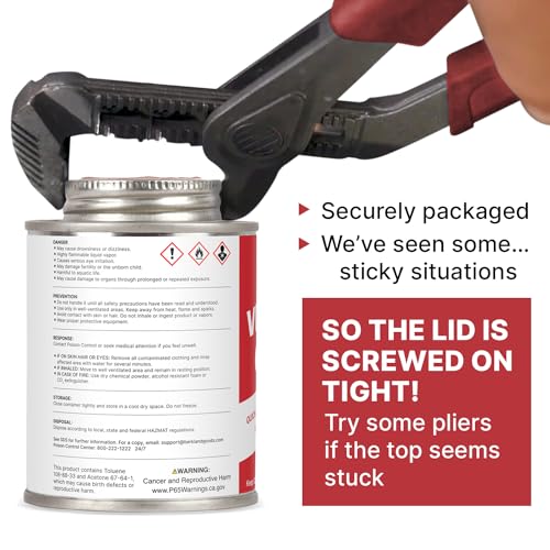 [8 oz] Vinyl Cement Glue - Super Glue for Inflatables - Waterproof, Fast-Setting, Flexible Bond for Pool Liners, Vinyl Fabrics, Tent, and Tarps - size: 8 oz