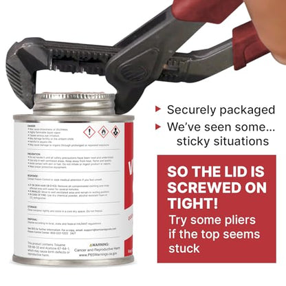 [8 oz] Vinyl Cement Glue - Super Glue for Inflatables - Waterproof, Fast-Setting, Flexible Bond for Pool Liners, Vinyl Fabrics, Tent, and Tarps - size: 8 oz