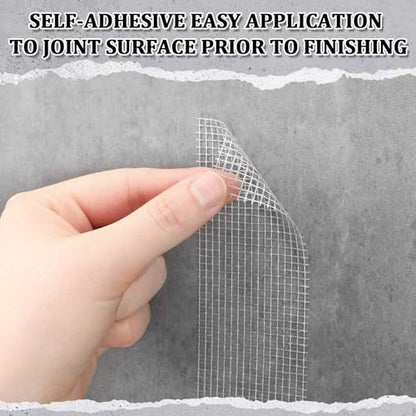 500 ft x 2 Inch Cement Board Joint Tape Self Adhesive Durable Gray Fiberglass Mesh Drywall Mesh Repair Tape for Cement Board Joints Repairing, Sealing and Strengthening - size: 500 ft X 2 Inch