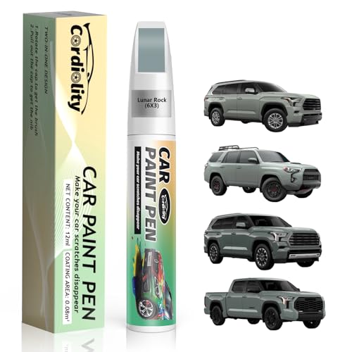 Lunar Rock(6X3) Touch Up Paint Pen for Toyota,Car Scratch Repair Remover Pen Quick and Easy Fix Auto Paint Scratch - color: Lunar Rock(6X3)for RAV4/4Runner/Sequoia/Tacoma/Tundra