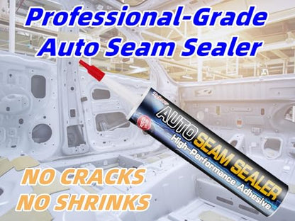 Seam Sealer Automotive-Professional Grade High Strength Waterproof Adhesive for Truck,Marine,Auto Body Repair, Rust & Leak Prevention-Quick Paintable Sealant for Metal,Plastic,RV Roof Sealant White - color: White 1