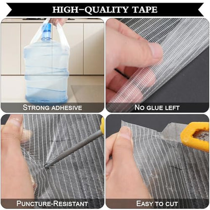 Engorgio RV Awning Repair Tape for Tarp,5 Inch x 30FT of 2 Roll, Boat Covers Repair,Tarp Repair,Tear Repair Patch Kit.