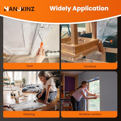 2 inch Paint Roller Kit, 20 Pack Small Paint Roller Set with High Density Foam Paint Roller and 3/8" Nap Microfiber Covers, Touch Up Mini Paint Rollers for Wall, Door, Cabinet, Craft - size: 20 pcs 2" Microfiber and Foam Roller Cover