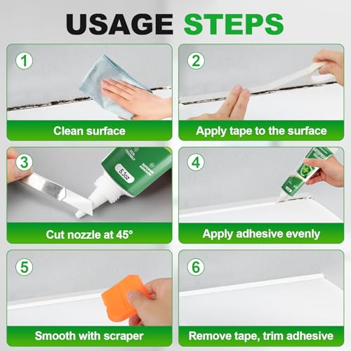 15.6 Oz Silicone Caulk (3 Pack 5.2 Oz) Squeeze Tube Waterproof Silicone Sealant for Kitchen Bathroom Stronger Adhesion White Caulk for Window Toilet Sink Caulking Sealant with Tape and Scraper - size: 15.6 OZ