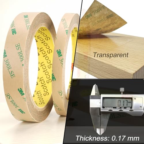3M Double Sided Tape Heavy Duty Made of 300LSE 0.75"×36Ft Clear Mounting Tape Removable for Electronics Scrapbook LED Poster Art Craft - size: 0.75"×36Ft