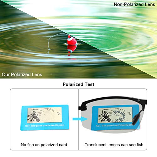 YIMI Men Photochromic Polarized Sports Sunglasses Cycling Fishing Driving Glasses UV Protection Eyeglasses Anti Glare Eyewear - color: A557 Black