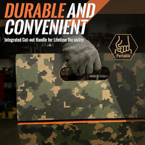 Foldable EVA Utility Mat with Handle, Heavy Duty Mechanic Mat for Kneeling, Workouts, Garages, Gardening, Camping, Picnics, Outdoor Adventures and Home Gyms-Camouflage - color: camouflage
