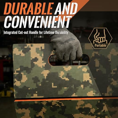 Foldable EVA Utility Mat with Handle, Heavy Duty Mechanic Mat for Kneeling, Workouts, Garages, Gardening, Camping, Picnics, Outdoor Adventures and Home Gyms-Camouflage - color: camouflage