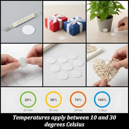 Xinjoduz 60 Pack Double Sided Adhesive Dots 25mm - Removable Transparent Round Tape for Phone Mounts Decor Crafts No Residue