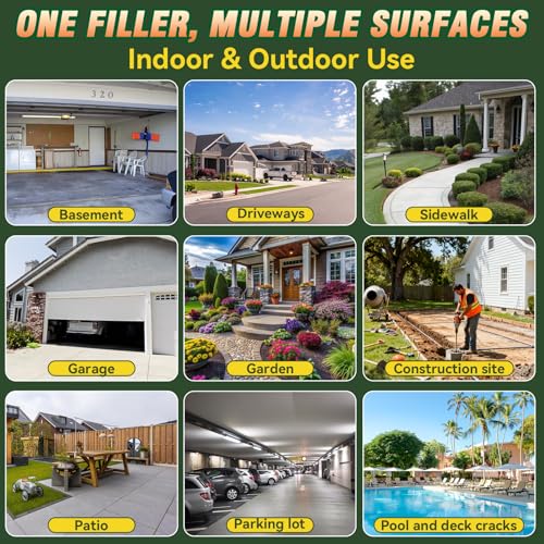 Concrete Crack Filler, High Elasticity Cement Crack Waterproof, Self Leveling Concrete Crack Filler for Driveway, Walkway, Patio, Joint, Indoor and Outdoor - Grey - size: 200g