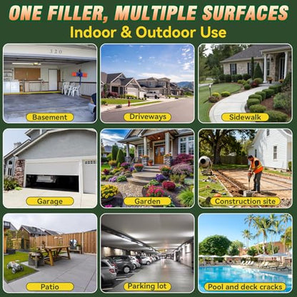 Concrete Crack Filler, High Elasticity Cement Crack Waterproof, Self Leveling Concrete Crack Filler for Driveway, Walkway, Patio, Joint, Indoor and Outdoor - Grey - size: 200g