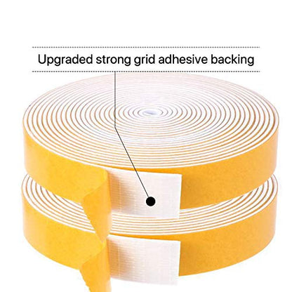 Foam Weather Stripping-2 Rolls, 1 Inch Wide X 1/16 Inch Thick Total 26 Feet Long, Foam Strip with Adhesive for Doors and Windows Insulation(13 ft x 2 Rolls) - size: 1" (W) x 1/16" (T) x 26' (L)