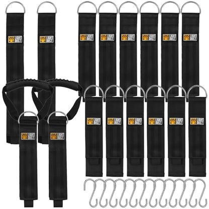 Hanging Extension Cord Holder - 16Pack 13" 22" 35" Handle Wrap Straps with S Hooks Heavy Duty Garage Organizer Tool Hangers - Garden Hose Power Electrical Cable Rope RV Shed Storage and Organization - size: 16Pack 13" 22" 35"