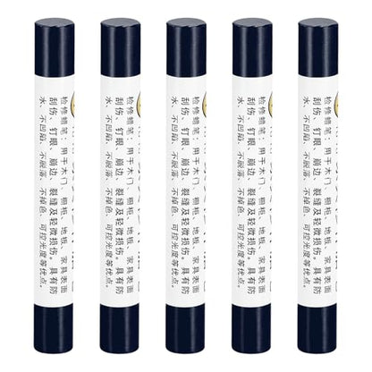 uxcell Furniture Repair Crayons, 5Pcs - Wood Wax Filler Stick, Furniture Markers Touch Up - for Scratches Holes Tables Desks Wooden Floors Cover Ups, Dark Blue