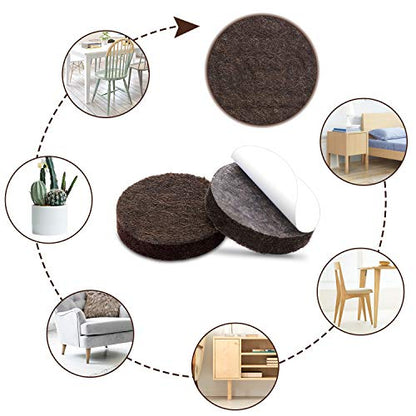 Yelanon Felt Furniture Pads for Hardwood Floors -216 Pcs Premium Felt Pads for Chair Legs, Floor Protectors for Furniture, Brown - size: 216pcs Briown