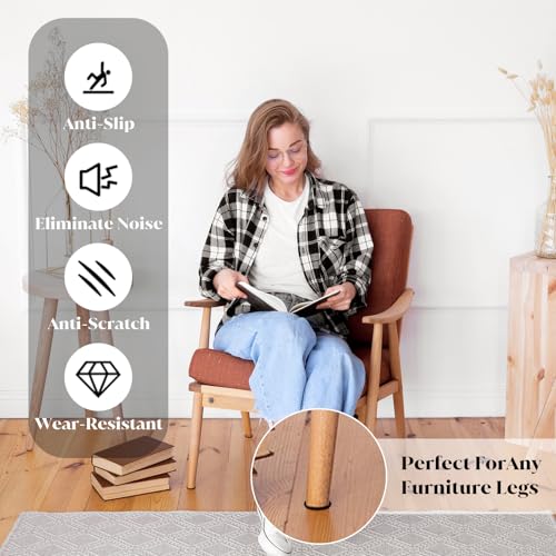 16pcs No Slip Furniture Grips for Wood Floor,Thick EVA Keep Furniture from Sliding on Floor On Floors, 5.7 X 1.8 in Adhesive Recliner Pads for Hardwood Floors