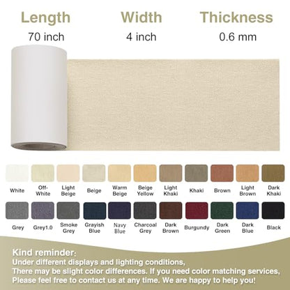 Gheeidau Canvas Repair Tape 4×70 Inch Waterproof Self-Adhesive Fabric Repair Patch for Repairing Boat Covers,Tents,Patio Umbrellas,Car Seats,Luggage,Sofas.(Beige) - color: Beige