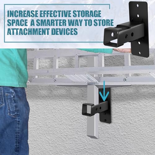2" Hitch Wall Mount Bike and Cargo Rack Hanging Garage Wall Organizer, Trailer Hitch Receiver Storage, Easy to Load Secure & Sturdy, Heavy Duty Bicycle Hook Accessories, Max 200 LBS (2 Inch) - size: 2 Inch