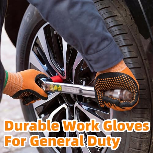 Schwer 3/6/12 Pairs Safety Work Gloves MicroFoam Nitrile Coated, Certified Level 6 Abrasion Resistant Gardening Gloves with MicroDot Grip, Touchscreen, General A1 Cut Resistant Glove, LT5619, L - size: Large, style: 3 Pairs