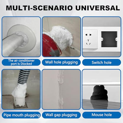 Waterproof Sealant Mastic,Repair Sealing Clay,Quick Mending Mud for Drain Connection,for Holes and Gaps Wall Filler,Air Conditioning Hole Waterproof Seal Putty(6pcs)