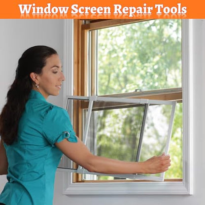Screen Repair Tool,Window Roller,Spline Installer,6 in 1 Window Installation Tool,Screen Mouse Spline Roller for Installing & Replacing Window Patio Sliding Door (6 in 1) - size: 6 in 1