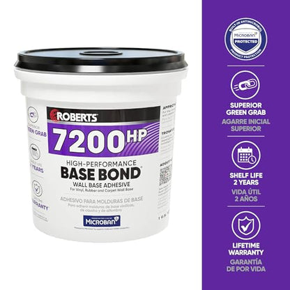Roberts High-Performance Base Bond Wall Base Adhesive - 1 Gal. (3.78 L) - size: 128 Fl Oz